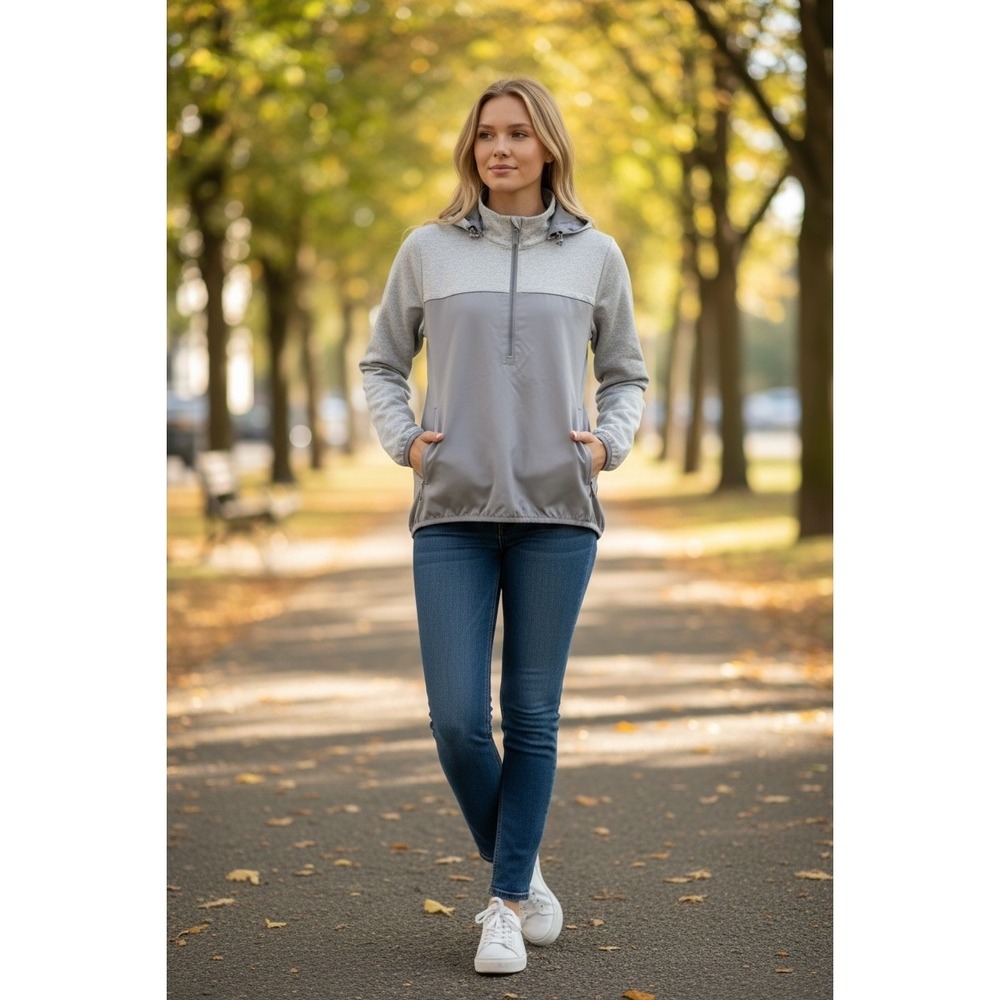 Adidas Women Gray Lightweight Pullover Athletic Jacket‎ Size S